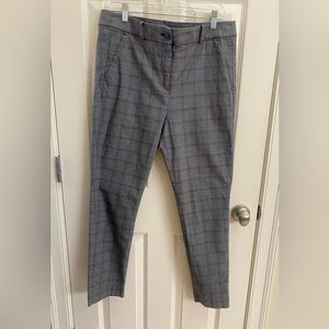 LOFT high waist skinny pant in plaid pattern fabric Size-10